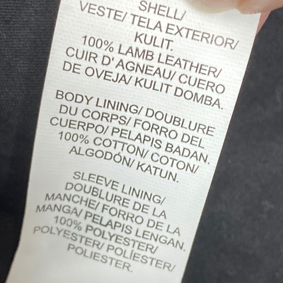 Lucky Brand Women's 100% Genuine Lamb Leather Moto Blazer Jacket Size Small - Picture 6 of 8